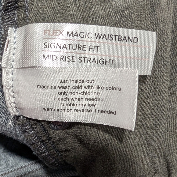 Lane Bryant Dark Wash Signature Fit Mid-Rise Straight Denim Jean Size 24S Short - Picture 11 of 14